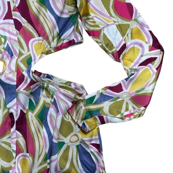 For Love & Lemons Colorful Thora Long Sleeve Mini Dress US XS - Picture 8 of 12